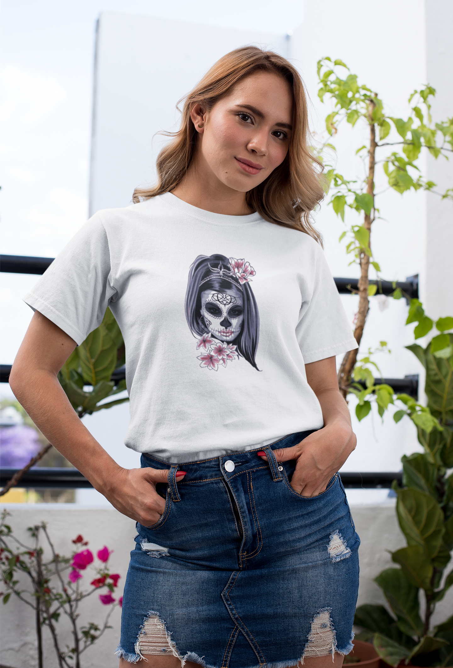 Unisex Softstyle T-Shirt - Woman Mask